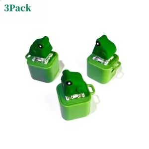 Frog Croaking Keychain, 3-Pack – Realistic Sound Fidget Toys with Lights, Durable ABS Plastic Stress-Relief Keychains for Kids & Adults, Great for Focus & Relaxation