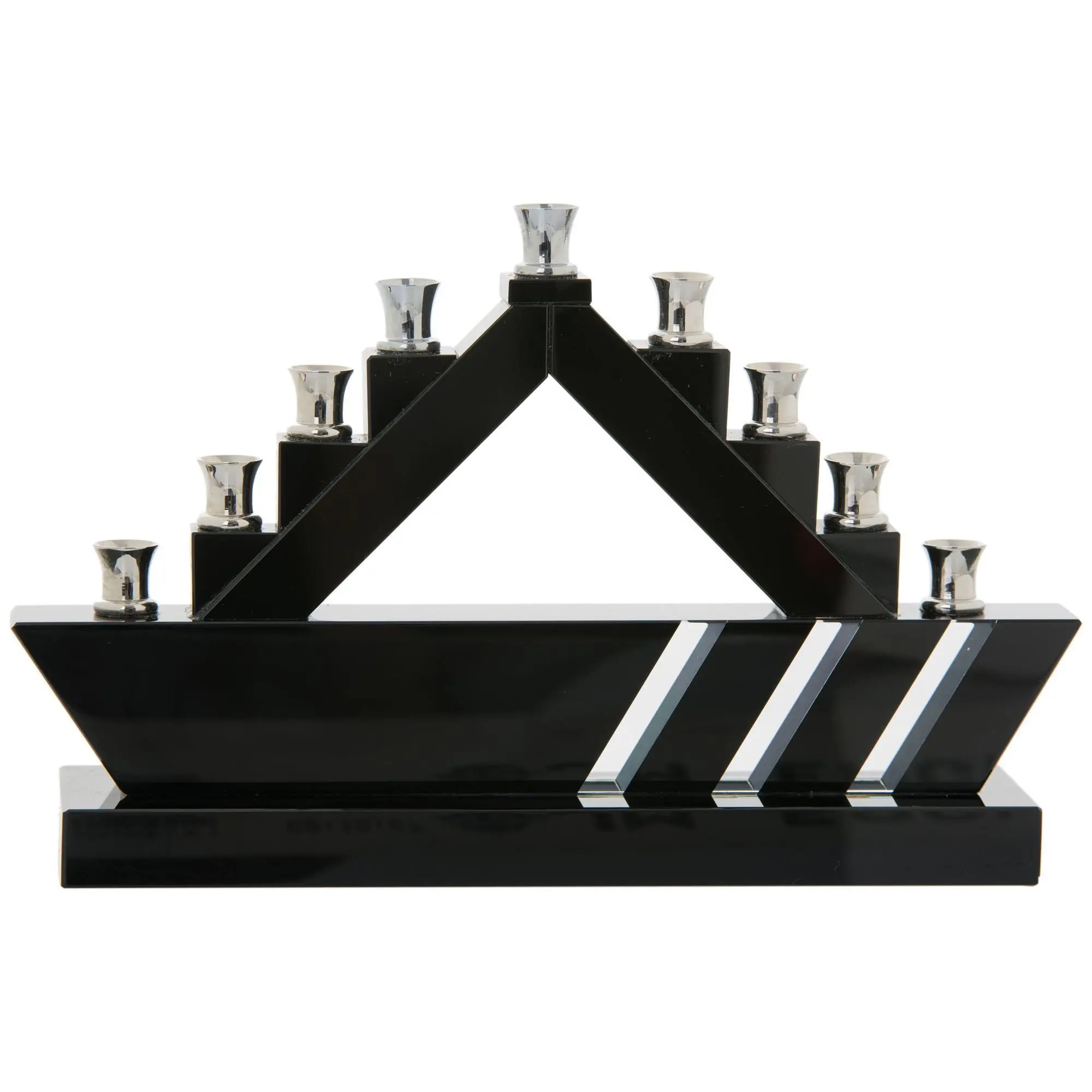 Copa Judaica Black Crystal Contemporary Menorah