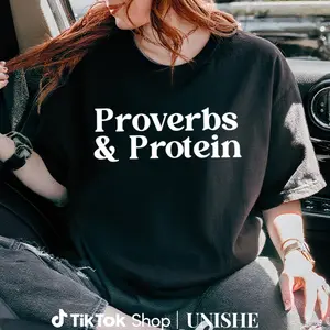 MAPTEES Proverbs & Protein Fitness Top – Inspirational Christian Gym Wear