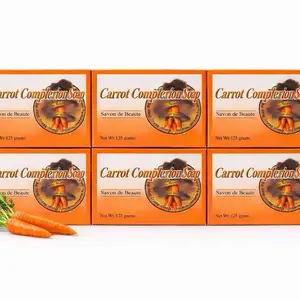 Carrot Complexion Soap – Brightening & Even Skin Tone – 6 Pack (125g Each) – Savon de Beaute