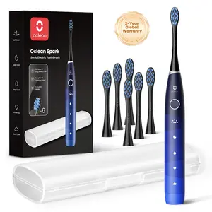 Oclean Spark Sonic Electric Toothbrush for adults, 6 brush heads, 5 modes,Smart timer,soft bristles, travel case,Best Christmas Gift