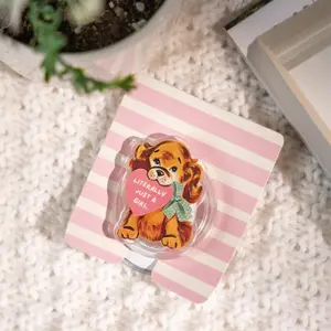 Coquette Dog Phone Grip, Cute Bookish Kindle Grip, Reader Gifts, Special Gift For Dog Lover magnetic mount MagSafe PopGrip with Kickstand love handle pop socket