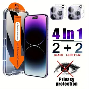 Phone Accessories Set, 4 Counts/Set Phone Screen Protector & Lens Protector, Phone Accessories for iPhone 15/16/Plus/Pro/Pro Max, Cover