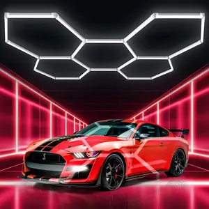 【Limited Time Only】Hexagonal Garage Light, Easy Installation with 1, 3, 5 Socket Options - Perfect for Your Garage or Workshop