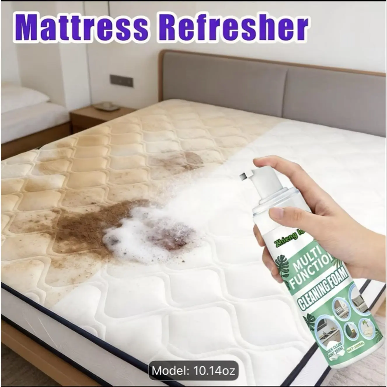 10.14oz Dry Cleaning Agent for Clothing And Sofas - Multi-functional Stain Remover, Suitable for Sofas, Mattresses, Clothes, Carpets And Curtains - No Water Needed, Strong Penetration, Decomposes Stains, Safe Formula, Easy to Use