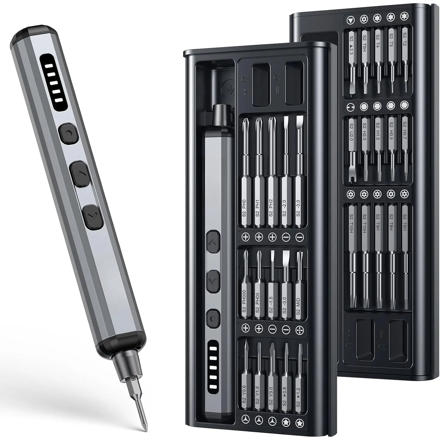 Mini Electric Precision , 38 in 1 Magnetic Bits, Torque Control, Max 5 N.m, DIY Tools, Repair Tool Kit for iPhones, MacBooks, PS5, PS4, , , Glasses, Watches, Toys