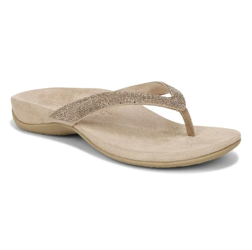 VIONIC Dillon Shine Toe Post Sandal - Champagne