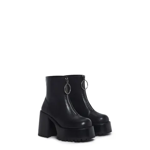 Detention Hall Platform Boots - Black
