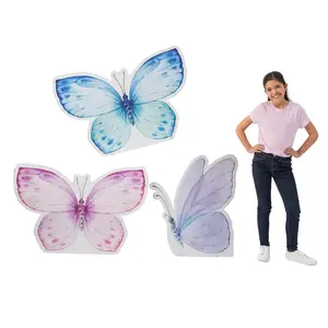 27" - 31 1/2" Pastel Butterfly Party Hanging Cardboard Cutout Stand-Ups - 3 Pc.