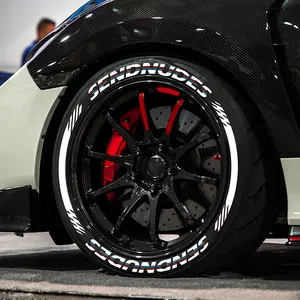 16-Pack Fits 4 Wheels Car Permanent SENDNUDES Tire Lettering Stickers 1.25 Inch, Suitable for 14 Inch to 24 Inch, 16-Piece Set (Glue and Accessories Not Included)