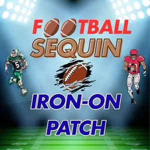 Football Sequin Patches Iron On - Perfect for football  Fans - High Quality