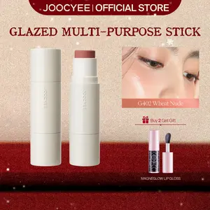 JOOCYEE Glazed Multi-Purpose Stick, Matte, Glossy, Mood, Dewy, Blush, Highlighter, Long-Lasting, Beginner-Friendly, Multi Shades, Portable, Novel, For Holidays, Parties, Masquerades, Dates, Rush Ready, Valentines Day Gift, New Year