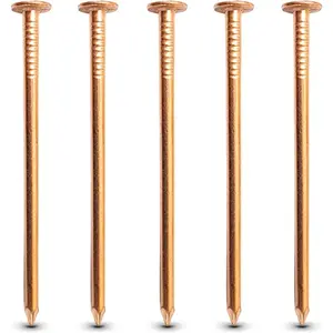 25 Pack 3 Inch USA Made Pure Copper Nail Spikes - Solid Reliable for Trees, Stumps, Landscaping and Hobbies
