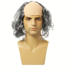 "Hilarious Gray Bald Wig for Epic Halloween Costumes & Funny TikToks!🎃✨ Old Man Disguise, Party Props, Stage Accessories – Get Yours Now!#Halloween2025#ViralAccessories#ComedyCostume"