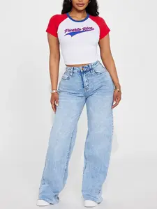 So Valid Stretch Wide Leg Jeans - Light Wash