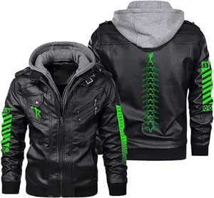 Cyberpunk Edgerunners David Martinez Style Leather Jacket with Hood- Best Gift Coats Cosplay