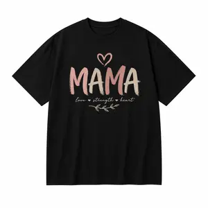 Mama Mother's Day T-Shirt – Vintage Washed Oversized Cotton Tee |   Love Strength Heart Graphic, Casual Spring Outfit, Gift for Mom,summervibes