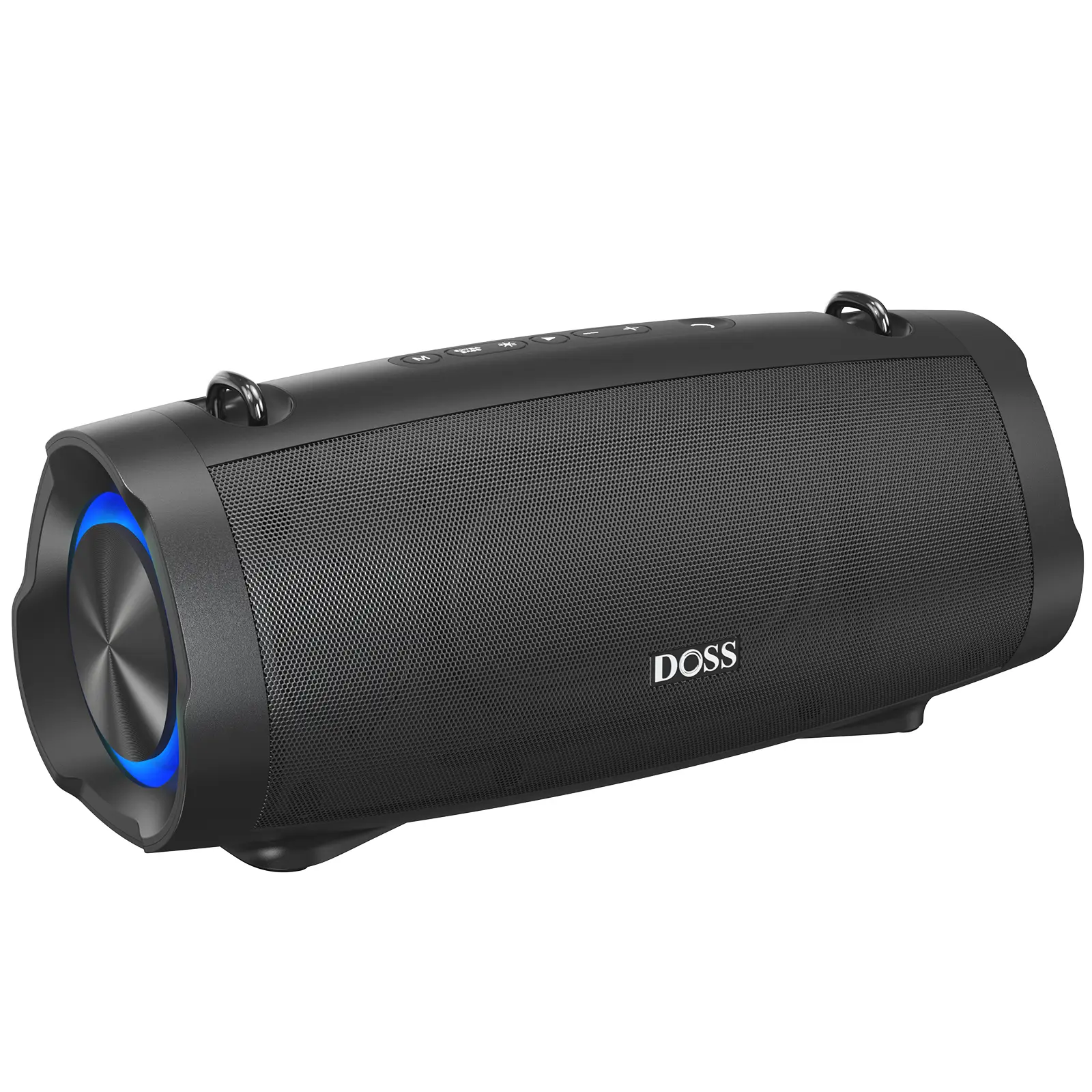 DOSS Extreme Boom Pro D100 Portable Wireless Speaker - 140W Peak, Extra Bass, Bluetooth Subwoofer, Stereo Audio, TTS Multi-Device Compatibility, Waterproof, Built-in Handle, Orange Outdoor Rechargeable Speaker with 24H Playtime, LED Light, Portable Speake