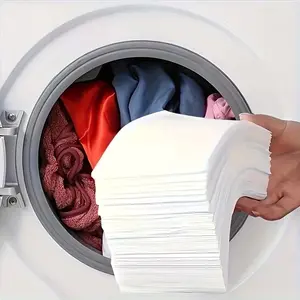 50/100pcs Color Catcher Laundry Sheets, Anti-Dye Transfer, Dirt Absorbing Cloths, Prevents Color Runs, Enhances Clothing Protection, Laundry Products, Various Laundry Needs, Home, Home Goods
