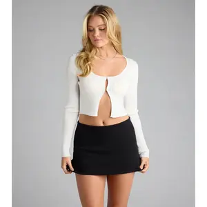 Simple And Chic Ponte Knit Mini Skort