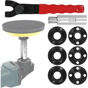 Angle  Wrench, Locknut  Spanner Wrench Flange Nut and Extension Shaft, 8 count Attachments Kit for 5/8-11  Power Tools Parts