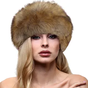 Women's Faux Fur Hats Halloween/Christmas Costumes Ladies Russian Cossack Style Winter Warm Caps