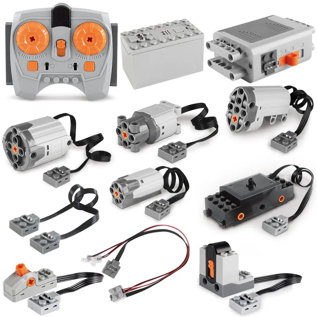 12-in-1 Battery-Powered Motor Kit, Buildable Robot STEM Learning Set with High-Torque, High-Speed Functions, Advanced Control System, Universal Major Brand Compatibility, Technic Bricks DIY Creative Play Father's Day Gift, 8+ Years, Plastic Parts