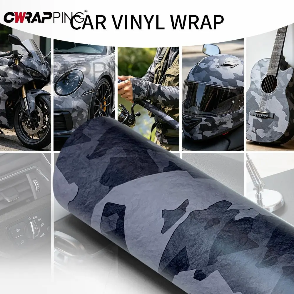 Self-adhesive Wrap Car Vinyl for Motorcycle Cover Air Release Foil Waterproof DIY Car Wrapping Film Sticker Covering Stickers