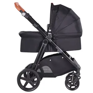 Father's Day Gift Stroller Travel System With Bassinet Playard Baby Combo Set 2-in-1 Black