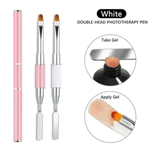 Dual-Head UV Gel Nail Brush, Precision Application Tool, Ideal for Detailed Designs, Professional Two-In-One Brush, DIY Nail Art Supplies
