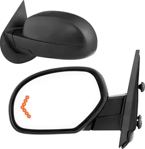 YITAMOTOR Towing Mirrors Compatible with 2007-2013 Chevy Silverado GMC Sierra 1500, 07-14 Suburban Yukon XL 1500, Power-Adjustable Glass and Heated with LED Arrow Turn Signal Side Mirrors Pair blind spot mirrors