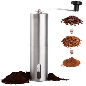 Stainless Steel Manual Coffee Grinder for Aeropress, French Press, Espresso & Drip
