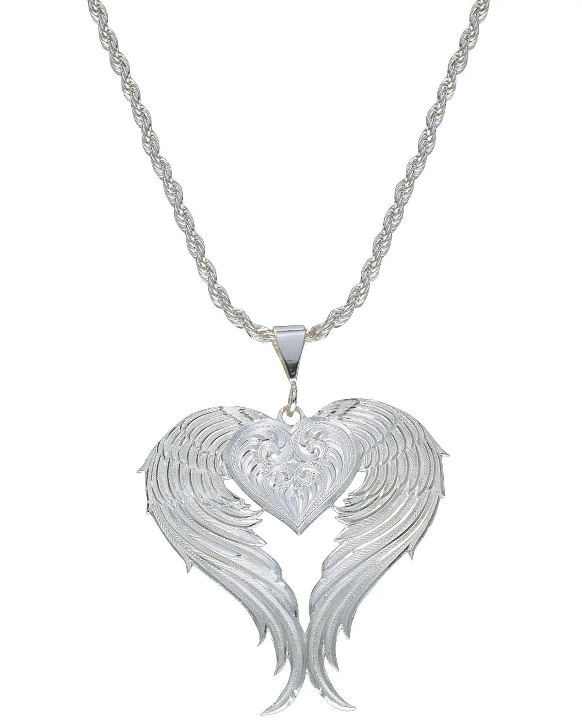 Montana Silversmiths Women's Women'S Silver Winged Heart Necklace - Nc1129