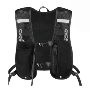 Unisex Trail Running Hiking Cycling Vest Backpack, Lightweight Backpack with Water Bottle Bag, Adjustable Straps, Reflective Design, Outdoor Sports Bag