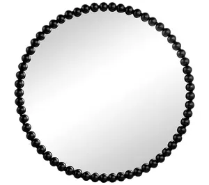 Harley Metal Beaded Round Mirror by Valerie