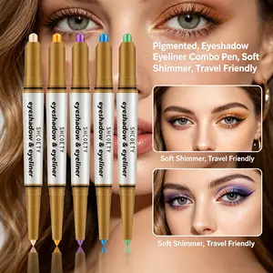 5-Color Dual-Ended Eyeshadow Pencil, Eyeshadow Stick, Cosmetic Eyeshadow, Long-Lasting Waterproof Formula, Perfect for Beginners & Professionals, Versatile Makeup Tool, Eye Makeup Products