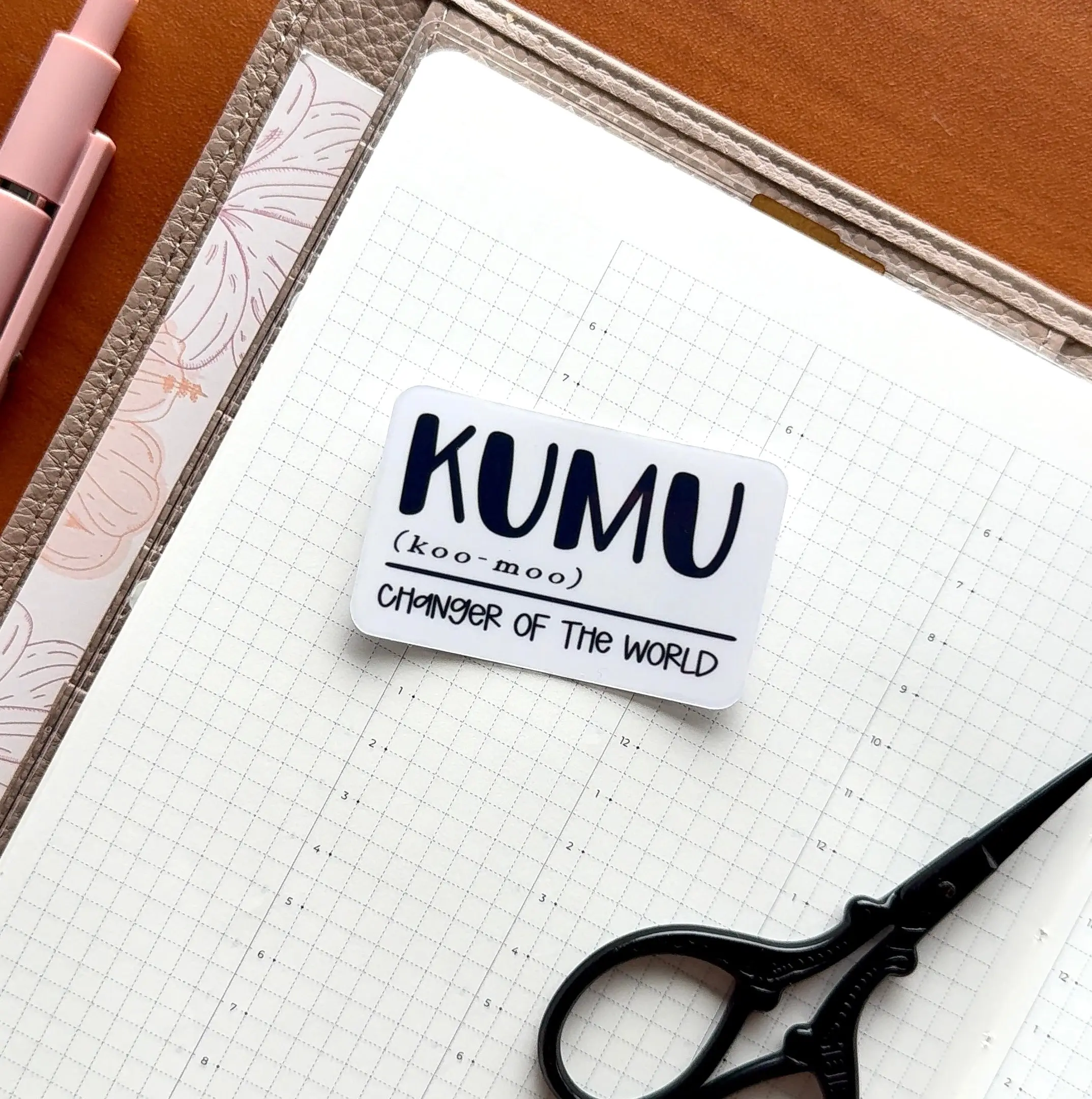 KUMU - TEACHER - TRANSPARENT VINYL STICKER