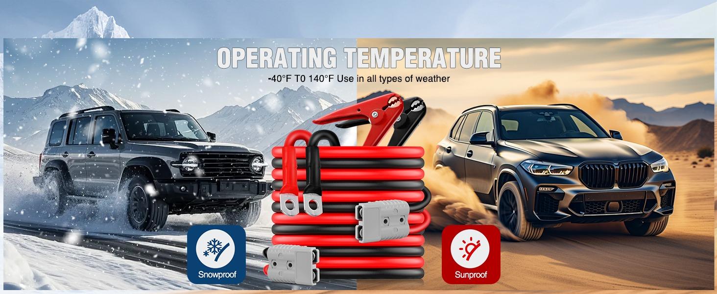 Nilight 0 Gauge 25 Feet Heavy Duty Jumper Cables 1000 Amp Booster Battery Cables with Permanent Installation kit and Quick Connect Plug Includes carrying bag for 12V & 24V Cars SUVs and Trucks