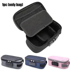 Travel Storage Bag, 1 Count Portable Odor Makeup Bag with Lock, Compact Sealed Zipper Storage Bag for Storing Jewelry, Cosmetics and Accessories, makeup organizer pouch