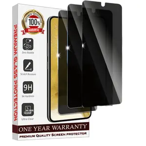 Entronix Anti-Spy Privacy Screen Protector Compatible with Galaxy S25 Ultra - 3 Piece Combo Protection Tempered