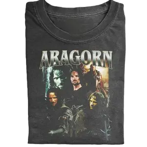 Arag0rn Graphic Tee - The Lord of The Rings Movie T-Shirt - LOTR - Middle Earth - Strider - Ranger of the North - King of Arnor - Men's Top - Menswear Tshirt Streetwear