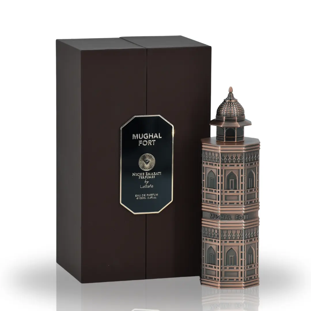 Lattafa Mughal Fort Eau de Parfum - 100ml (3.4 oz) Niche Emirati Alcohol-Based Arabian Fragrance, Bold Arabian Perfume, Gender-Neutral Men's Fragrance with Oud, Amber, Leather, Musk, Earthy Wood, Spice-Resin Mix, Traditional Evening Wear Scent