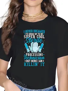100% cotton Sterile Processing Technician Week Guide Tech Manager T-Shirt women graphic shirts