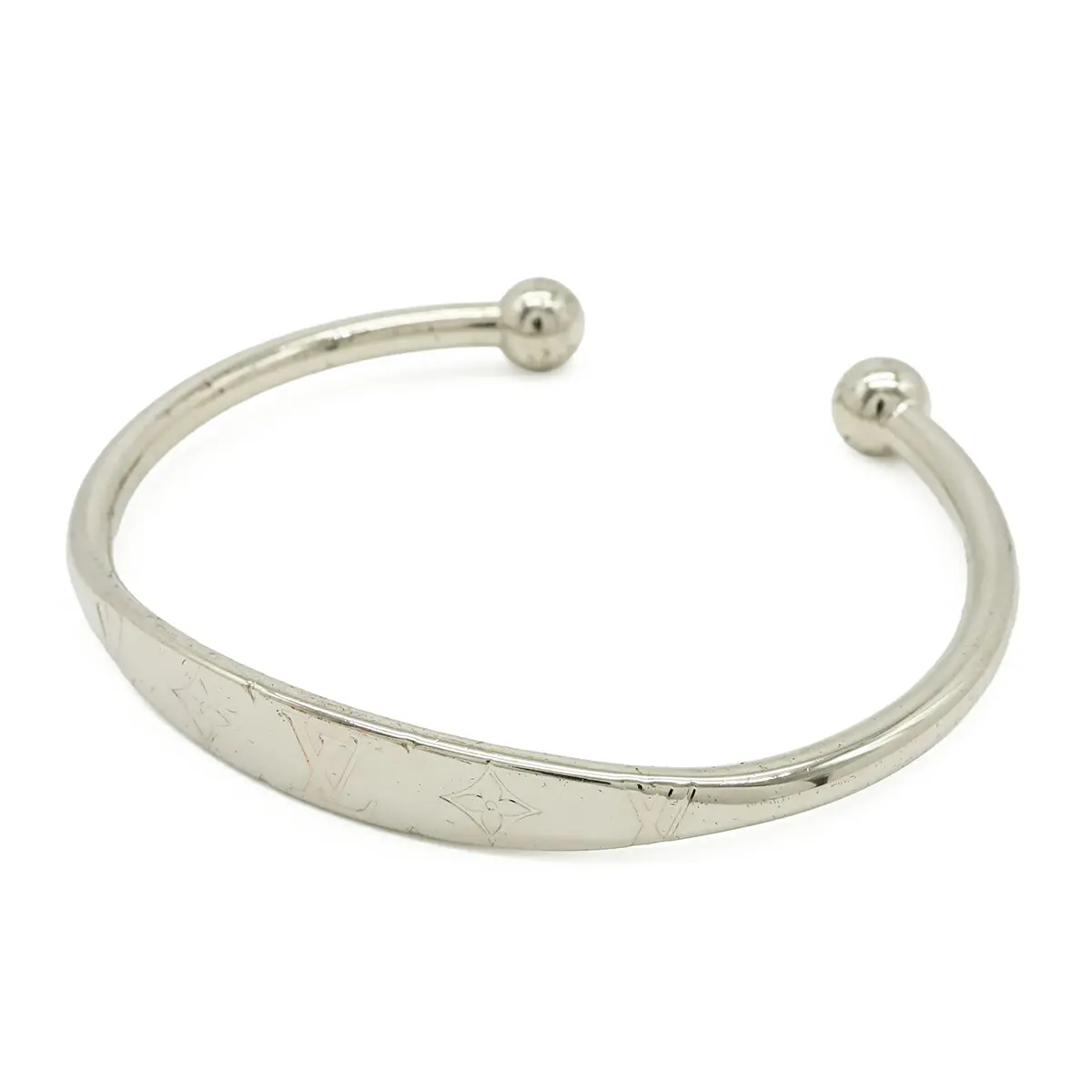 Pre-owned Louis Vuitton Iron Small Leather Goods Jonc Monogram Bracelet
