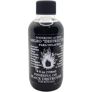Black Destroyer Oil/Negro Destructor ACEITE 4 OZ.(118ML)-Spiritual Oil for Magick and Rituals