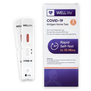 WELL Life COVID-19 Antigen Home Test, FDA EUA Authorised Rapid Self-Test in 10 Minutes for Quick Accurate Results & Comfortable