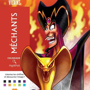 Disney Color by Numbers Coloring Book for Children and Adults - Jafar Cover number books Adult Engaging Fine Motor Skills