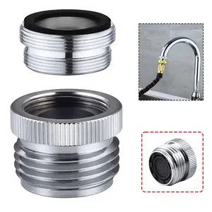 Faucet Adapter with Aerator, Faucet Adapter to Garden Hose Attachment for Sink Faucet to Garden Hose Adapter 3/4" GHT Thread Polished Chrome, Summer Watering Tools