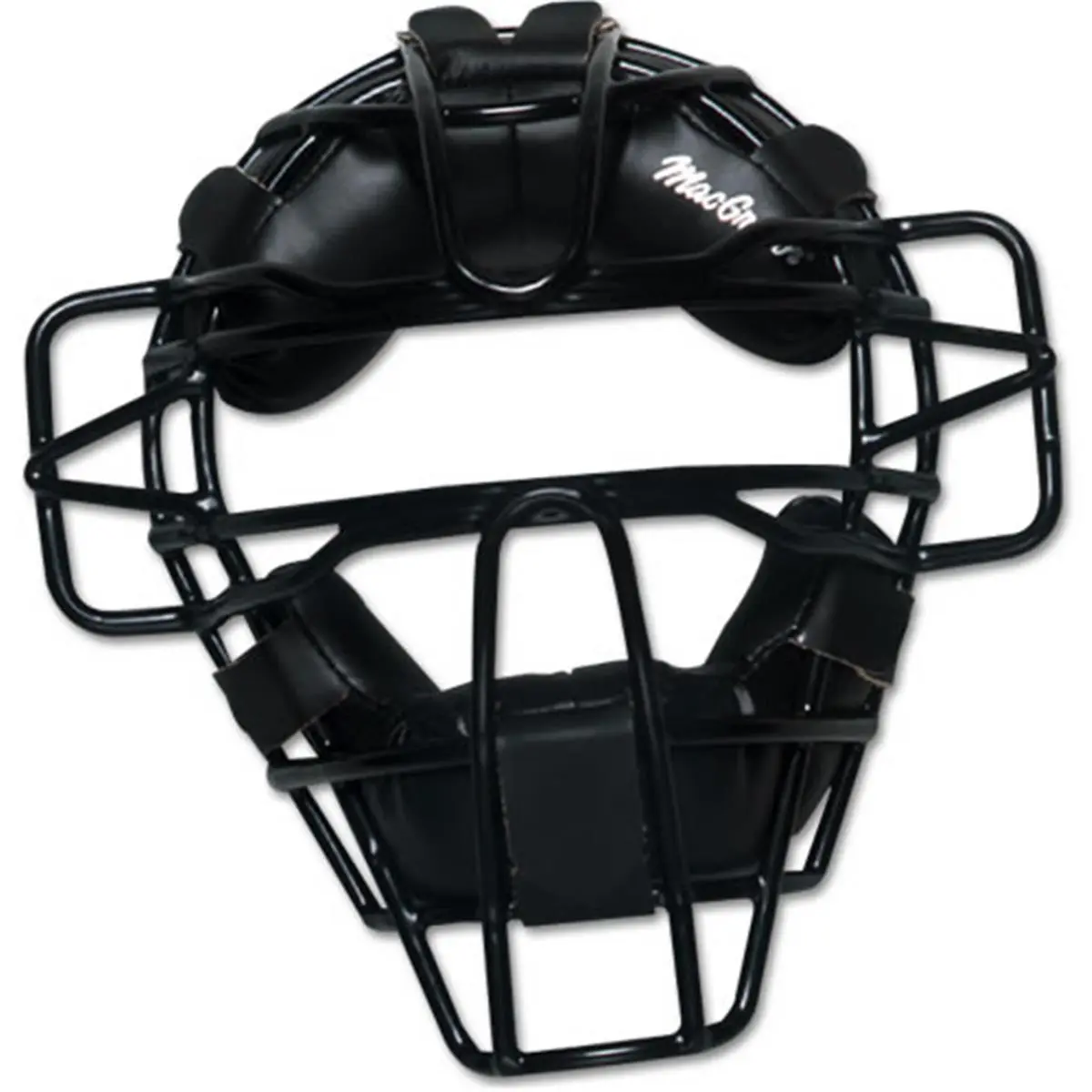 212 MAIN MacGregor #B29 Pro 100 Steel Hollow Tube Lightweight Protective Face Mask - Black Vinyl, Complete with Harness, Softball Player Safety Accessory