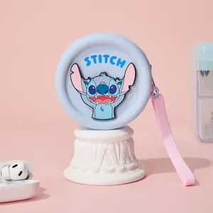 Disney Stitch Silicone Coin Wallet – Cute Mini Stitch Keychain Purse for Cash & Cards, Durable Soft Slim Pocket Organizer for Women, Men, Kids, Perfect Gift for Lilo & Stitch Fans (Blue) 1PC